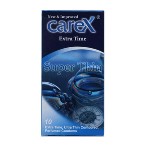 Carex Extra Time Super Thin Contoured Perfumed Condom - 10Pcs Pack